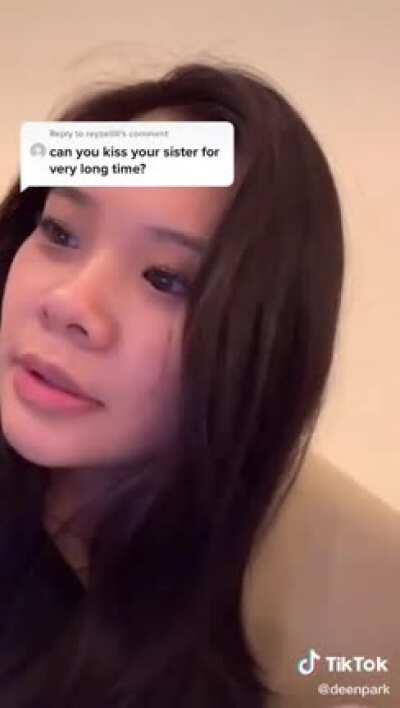 He is KISSING his SISTER