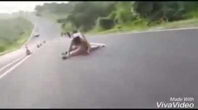 HMF as I learn capoeira on the pavement 