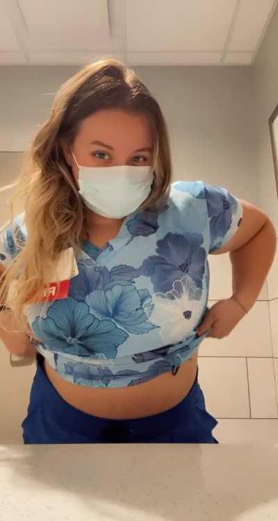 Nurse @ work titties! Thank your healthcare workers! 🏥