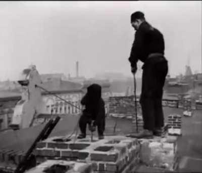 3 year old chimney sweeper in 1933 (before child labor was outlawed in western societies)