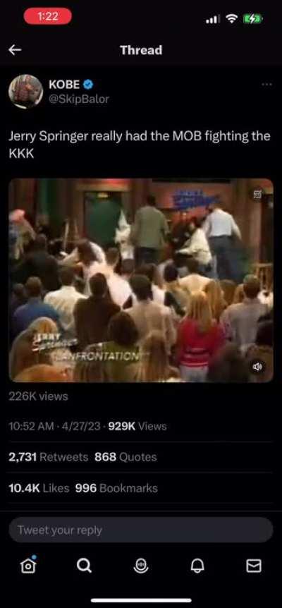 This one hurt fr fr 😔 RIP to Jerry Springer 🕊️