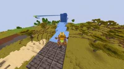 Me and my cousin made a ice boat track! (It took around 4h to make and verify) Hope you like it!