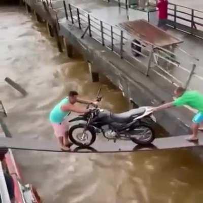 to get the bike across