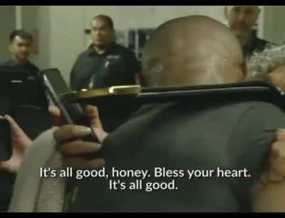 Running into his opponents mom moments After beating him and taking his belt