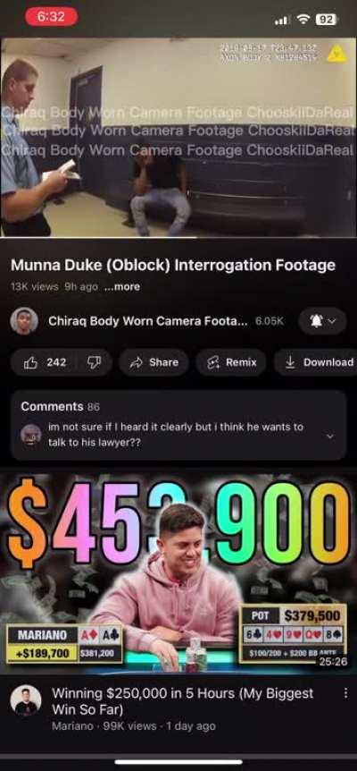 Munna Duke Interrogation Interview…That’s the only talking your supposed to do in there. He kept it 💯