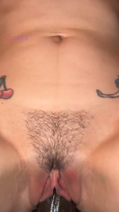 Big thick cock stretching my tiny pussy 