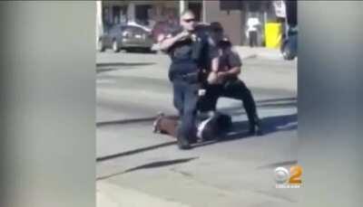 Only On 2: Federal Officers Shown Kicking Handcuffed Suspect In The Head GIF