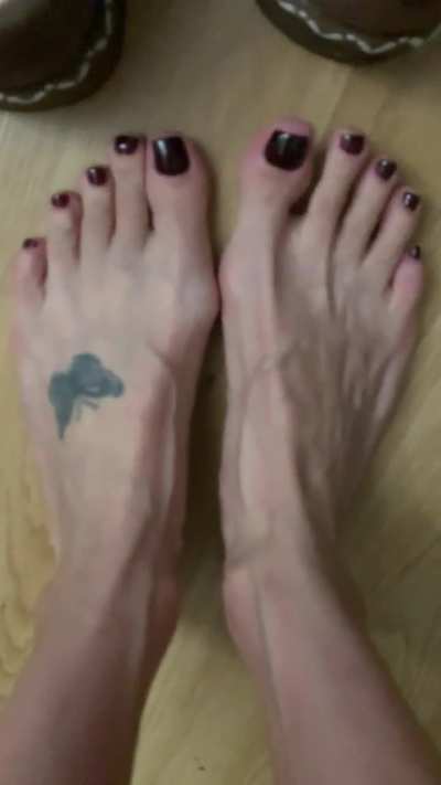 My sweaty house shoes. 