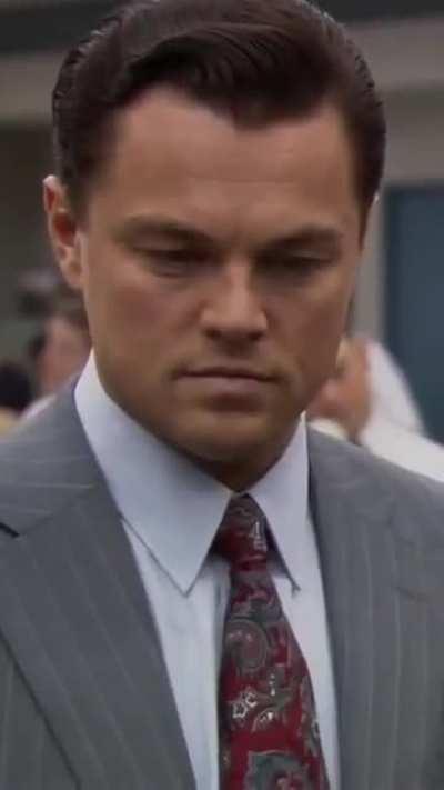 Leo’s razor-sharp focus before filming a scene in The Wolf of Wall Street