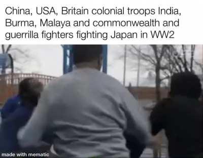 Japan in WW2 was getting gang jumped