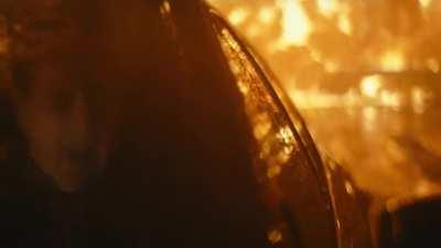 Batman chasing Penguin but with 