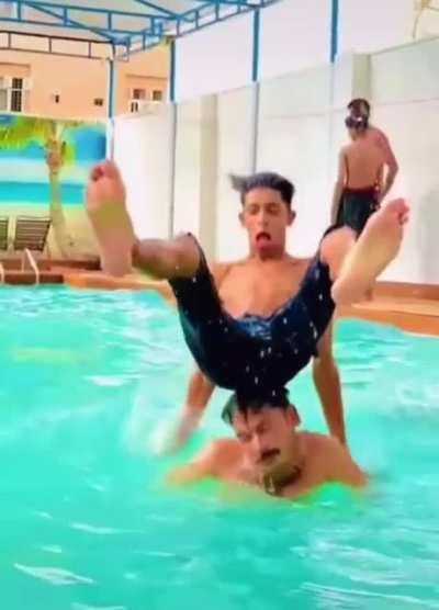 To use dads back as a plank