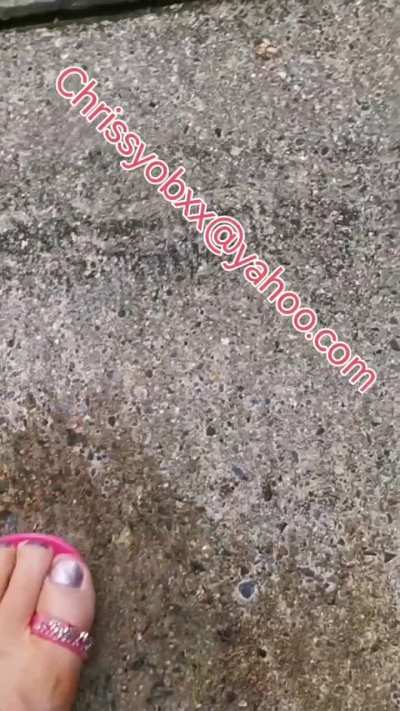 Sexy jelly sandals crush snails