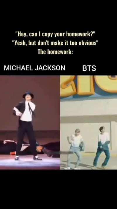 When you order Michael Jackson from Asia..and no there's no video in BTS channel that says Tribute to Michael Jackson