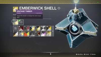 Emberwick Shell + Vintage Timber = color changing