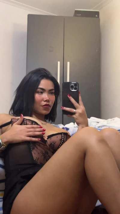 I want to feel your cock sliding between.