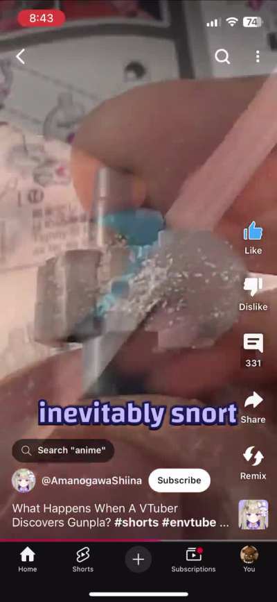 Vtuber discovers gunpla be like: