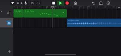 Day two of recreating runaway on garageband. As suggested i fixed the timing of the piano and copy pasted it to the length of the song, then i noticed that once the drums came in the piano had a distorted effect so i added that too