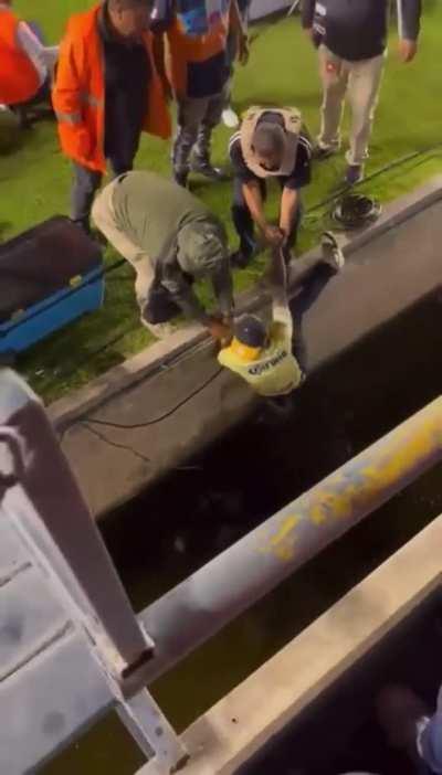 Trying to rush a soccer field