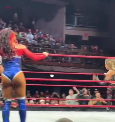 Mercedes on the apron. Tag match main event Collision 04-17-25 in Boston