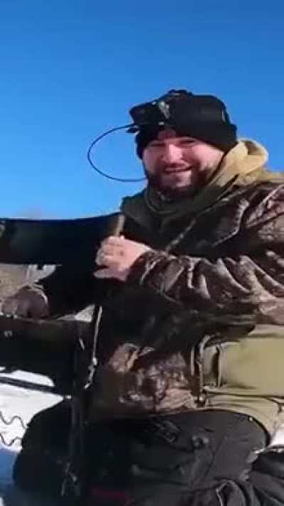 The son's laugh and the dad's laugh are both contagious