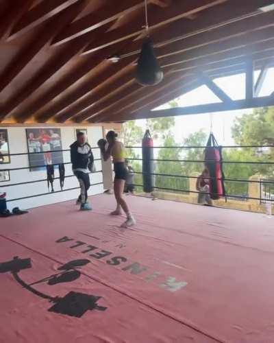 Terri Harper starting camp.