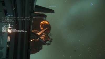 So I managed to sneak aboard the Javelin's airlock door frame as it went into combat and I felt this looked pretty cool