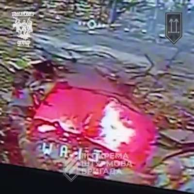 The FPV unit of the Ukrainian 3rd assault brigade uses kamikaze drones in the Kharkiv direction. Date unknown. Posted February  2025.