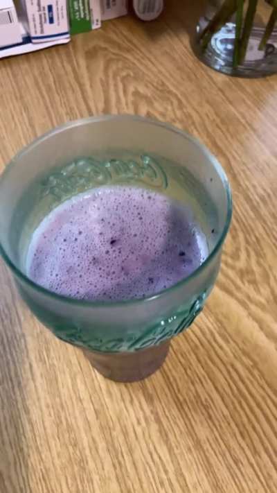 Homemade grimace shake
