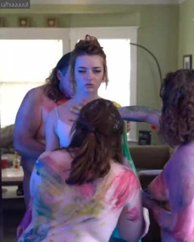 Lindsey Normington getting stripped in 'Sandbagger' (2019)