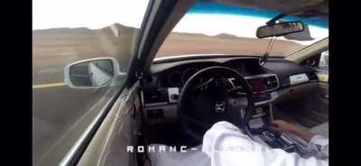 Saudi style drifting POV. Smooth