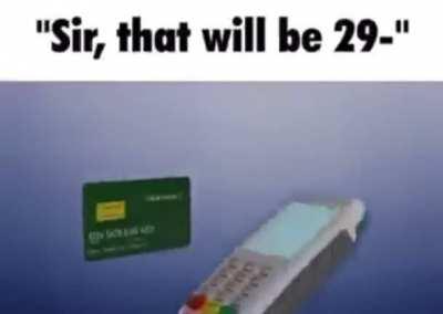 sure bro I pay hollup just picking up my card