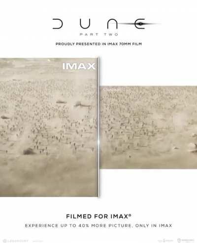 Another DUNE - Part Two 1.43:1 IMAX comparison