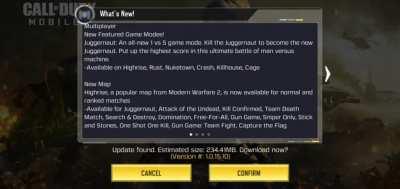 Here is the full change log.Reinstalled the game to capture it