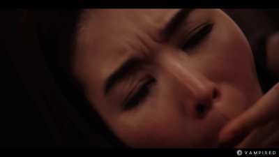 Sexy ass Japanese vampire seduces white girl to eat her yummy brown pussy