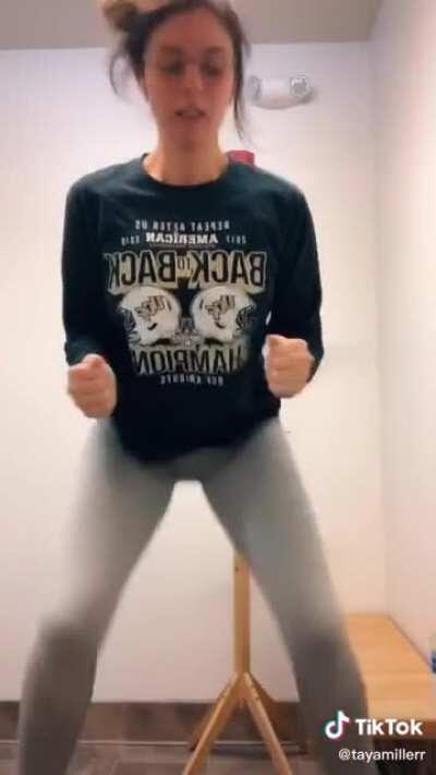 Dancing in the gym bathroom