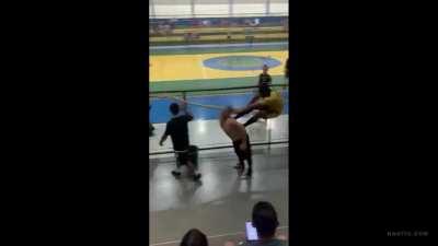 Punching a random person