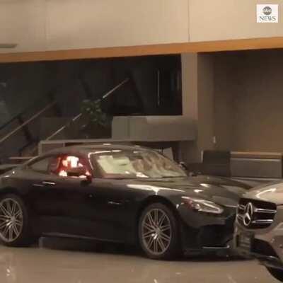 Mercedes dealership vandalized during protest