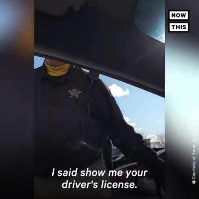 Cop asks people to stop for no reason, when he is off-duty.
