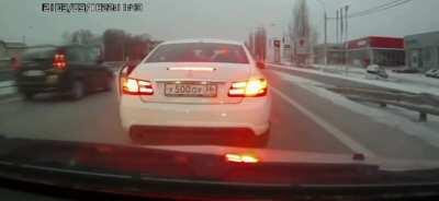 Just a Russian Mercedes driver in his natural habitat