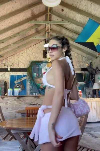 Showing off the bikini fit