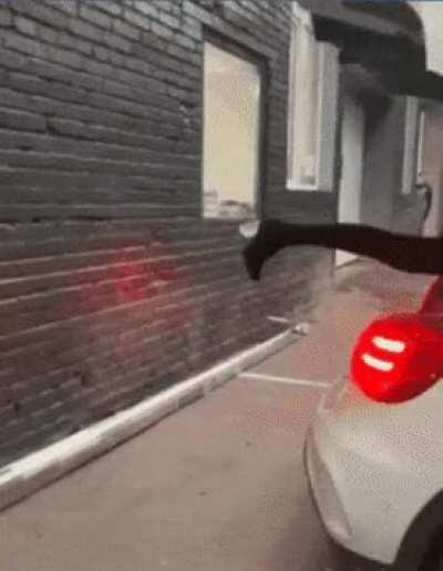 Parking car with leg