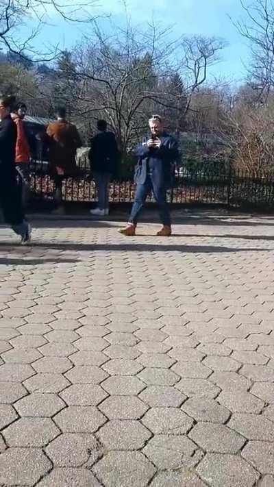 Sam Smith gets heckled by a Karen in NYC.