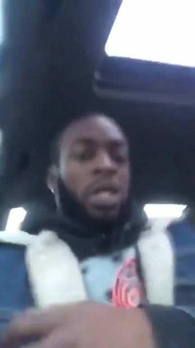 Two idiots not wearing their seatbelts during a high speed chase