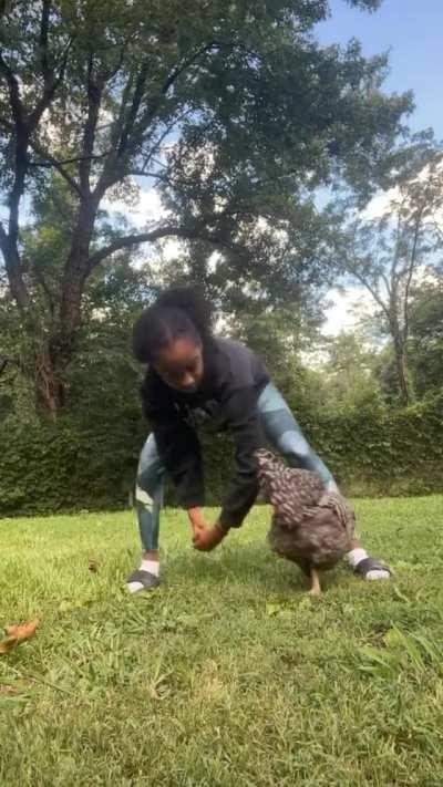 Koa showing off her moves