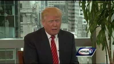 Trump doet uitspraken over klok bier.