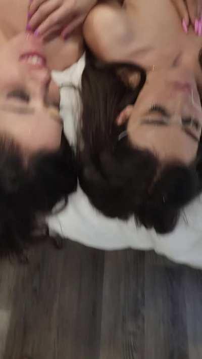 My girlfriend and I get a load while taking a bunch of random cocks together;)