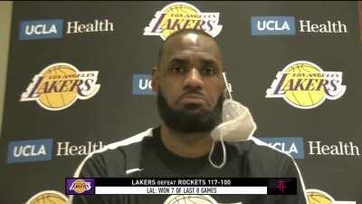 LeBron reflecting on no-look threes after making one tonight: 