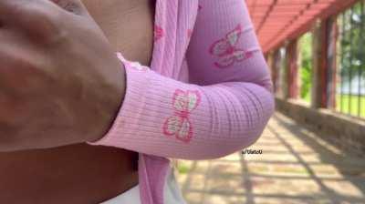 Showing you my tits at the park