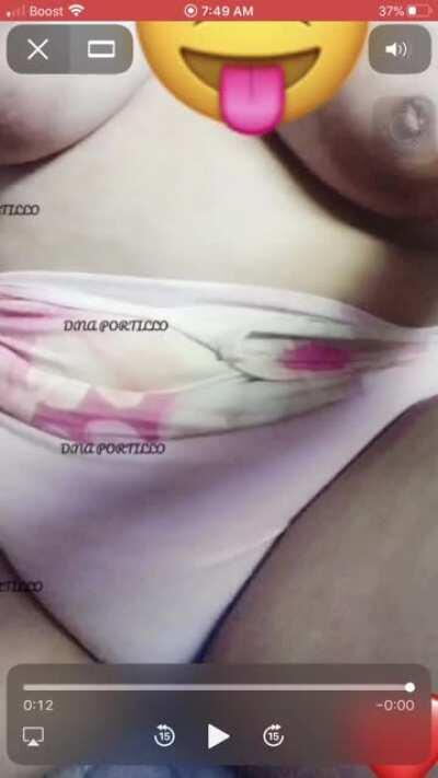 Playing with mouthwatering tits